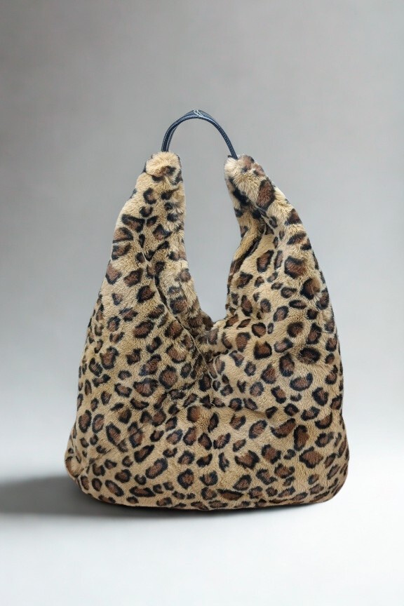 τσάντα-hobo-λεοπάρ-γούνα-μπεζ