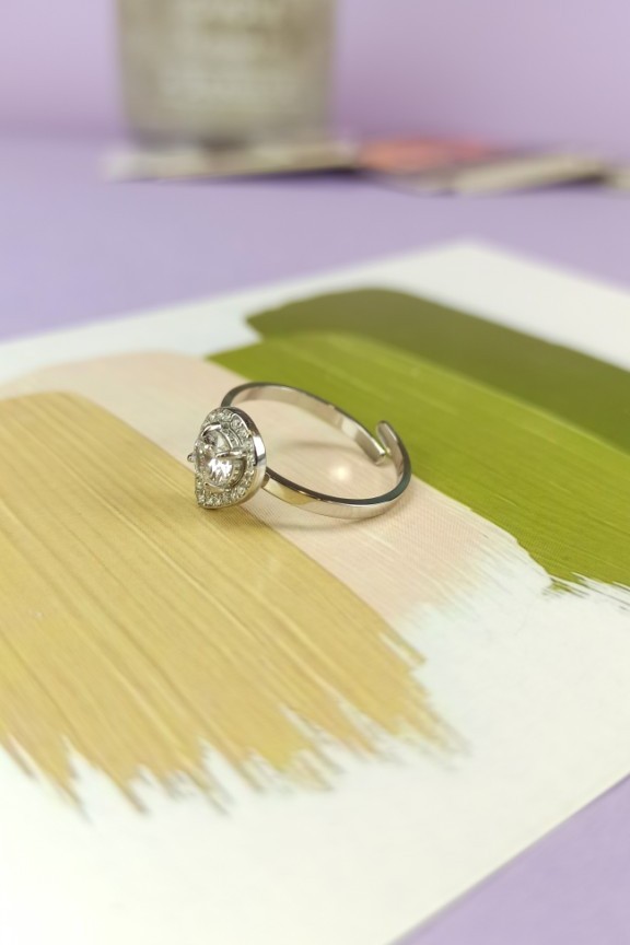 δαχτυλίδι-γυναικείο-διάφανη-πέτρα-ασημί