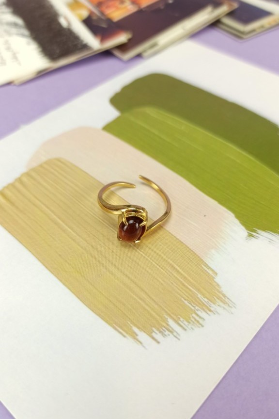 δαχτυλίδι-ατσάλι-πέτρα-μάτι-του-τίγρη-χρυσό