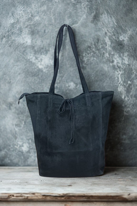 δερμάτινη-τσάντα-καστόρι-hobo-μαύρη