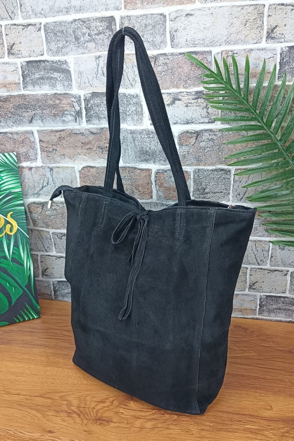 δερμάτινη-τσάντα-καστόρι-hobo-μαύρη