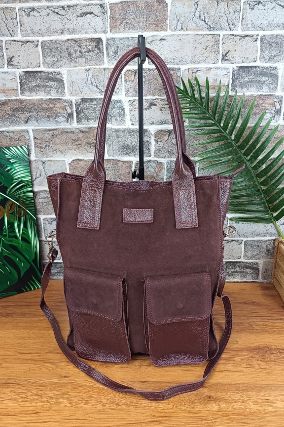 δερμάτινη-τσάντα-καστόρι-επαγγελματική-βυσσινί