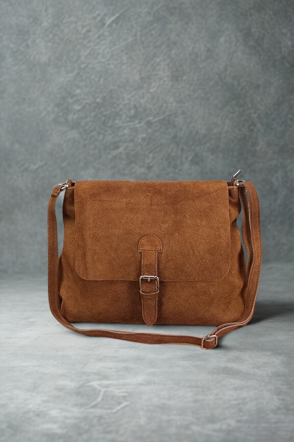 τσαντα-δερμα-καστορι-καφέ