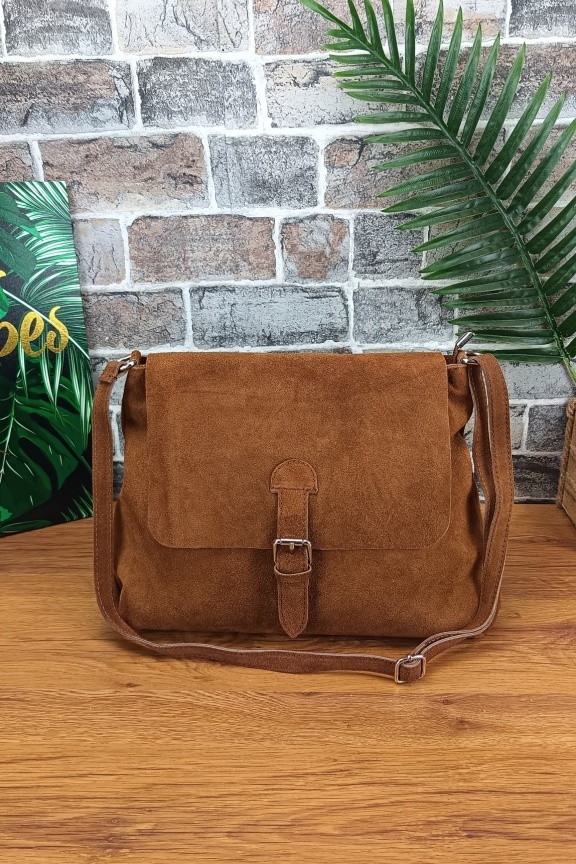 τσαντα-δερμα-καστορι-καφέ