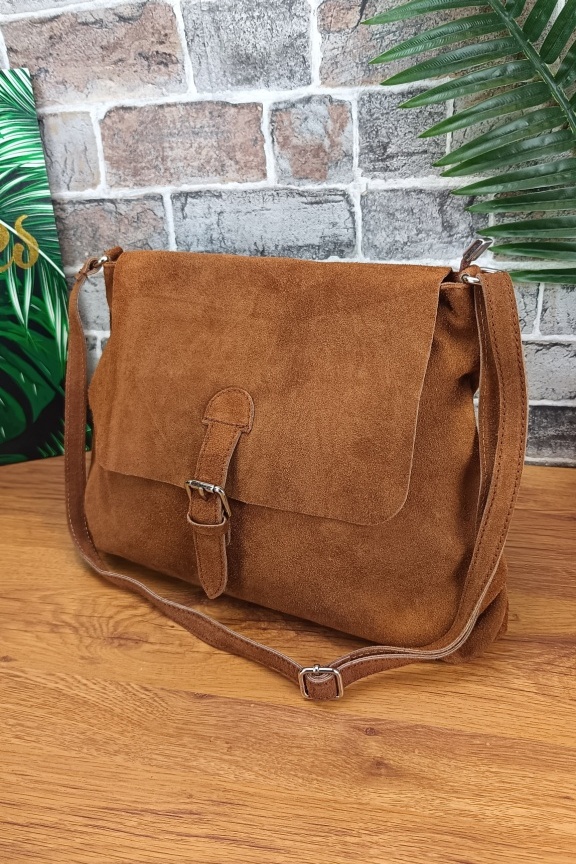 τσαντα-δερμα-καστορι-καφέ