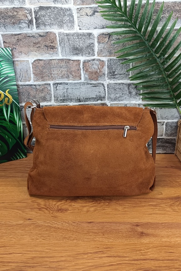 τσαντα-δερμα-καστορι-καφέ