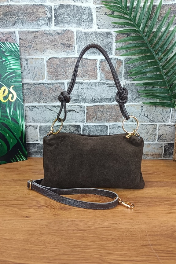 δερμάτινο-τσαντάκι-καστόρι-λαβή-κόμπος-καφέ