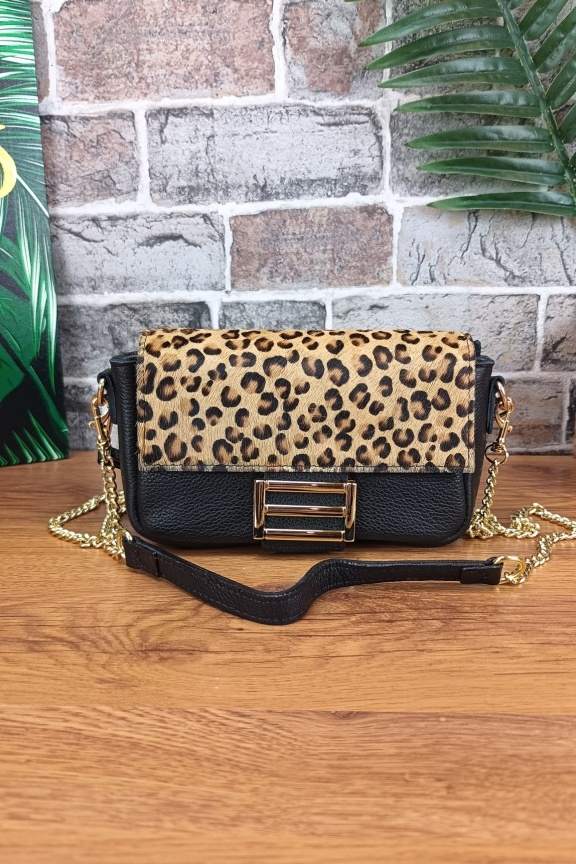 δερμάτινη-τσάντα-λεοπαρ-τριχα-καφέ-μαύρη