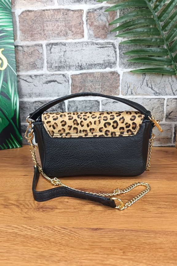 δερμάτινη-τσάντα-λεοπαρ-τριχα-καφέ-μαύρη