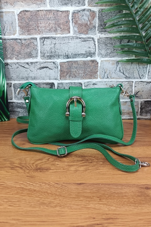 δερμάτινη-τσάντα-πόρπη-πράσινη
