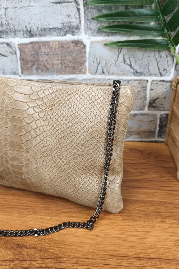 δερμάτινη-τσάντα-φάκελος-φίδι-μπεζ