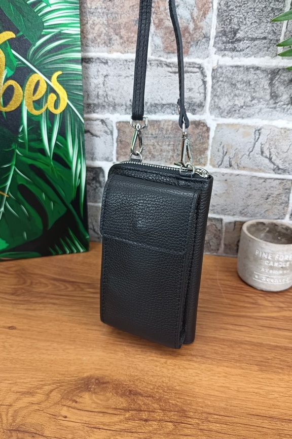 δερμάτινο-πορτοφόλι-τσαντάκι-μαύρο