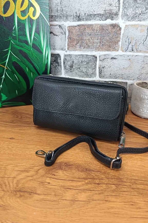 δερμάτινο-πορτοφόλι-τσαντάκι-μαύρο