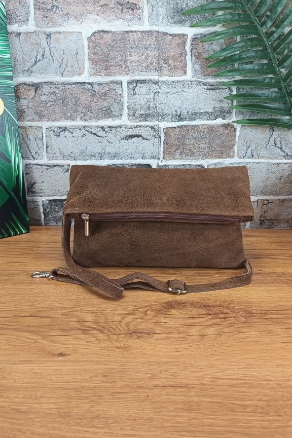 τσαντάκι-δέρμα-καστόρι-καφέ