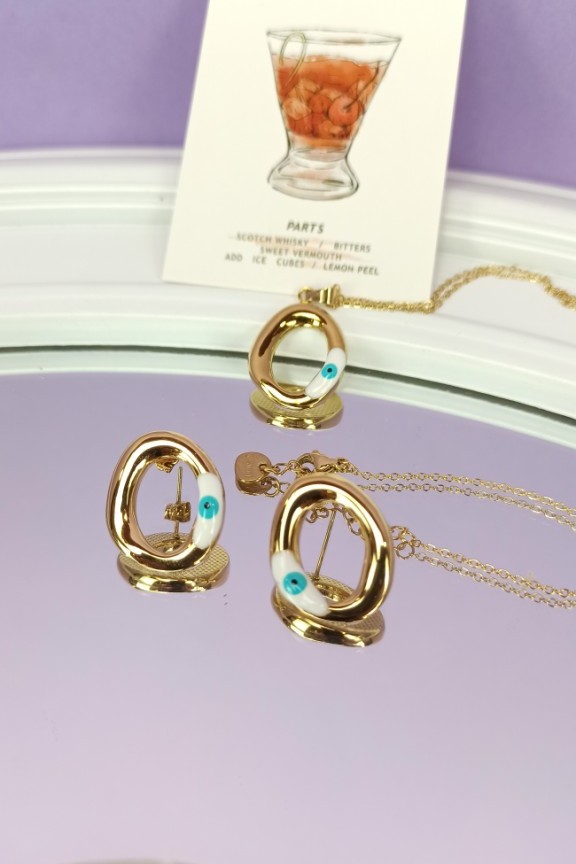 σετ-κολιέ-σκουλαρίκια-μάτι-χρυσό