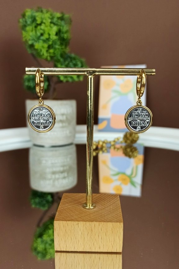 κρικάκια-με-κρεμαστά-στοιχεία-ασημί-χρυσό-icxc-nika