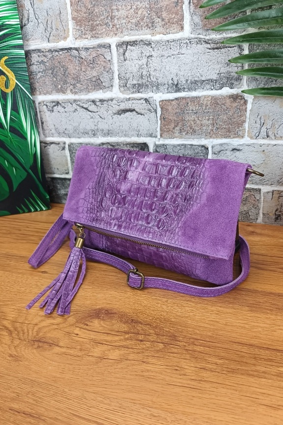 δερμάτινο-τσαντάκι-καστόρι-κροκό-μωβ