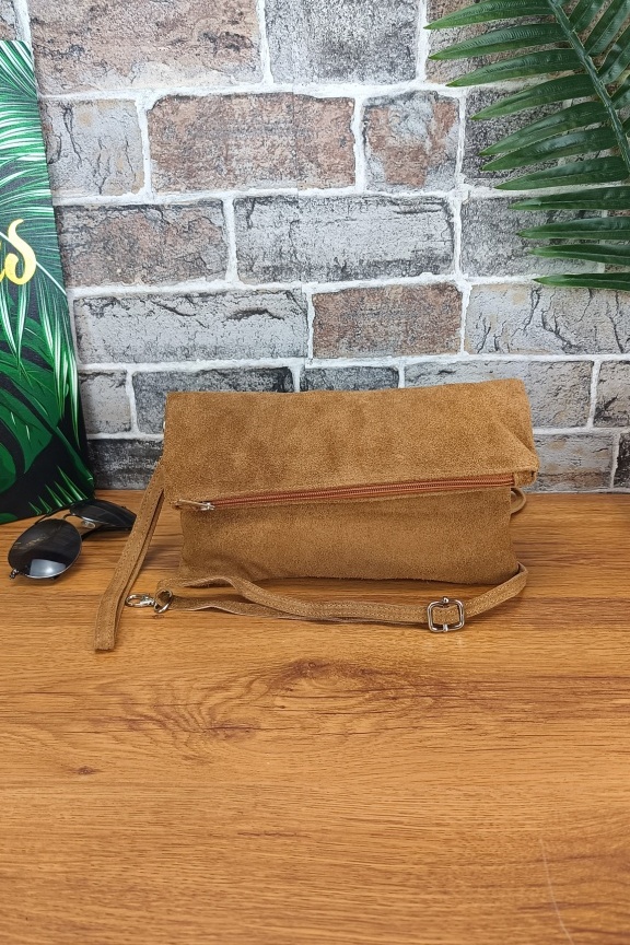 τσαντάκι-δέρμα-καστόρι-κάμελ