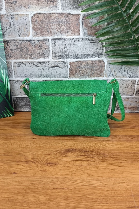 δερμάτινη-τσάντα-χιαστί-καστόρι-πράσινη