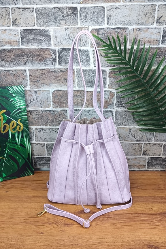 δερμάτινη-τσάντα-πουγκί-με-τσαντάκι-μωβ