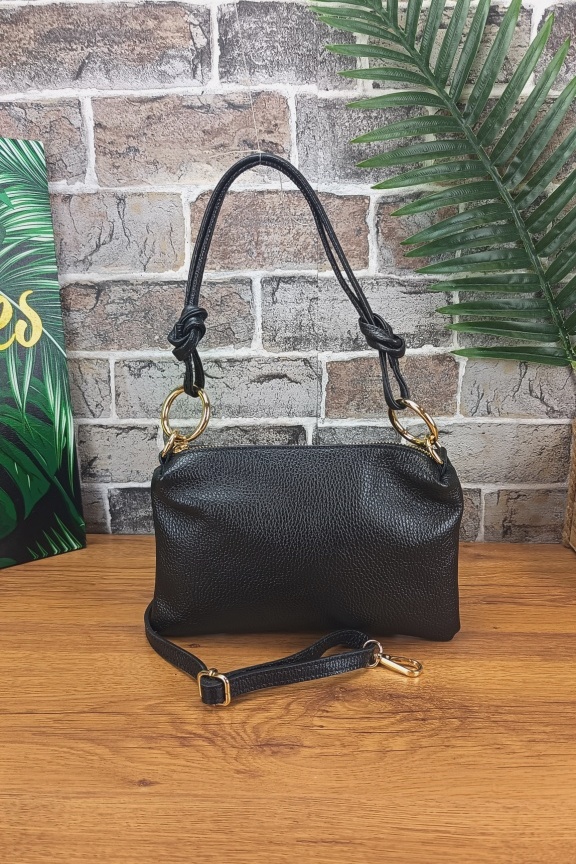 δερμάτινη-τσάντα-με-λαβή-κόμπο-μαύρη