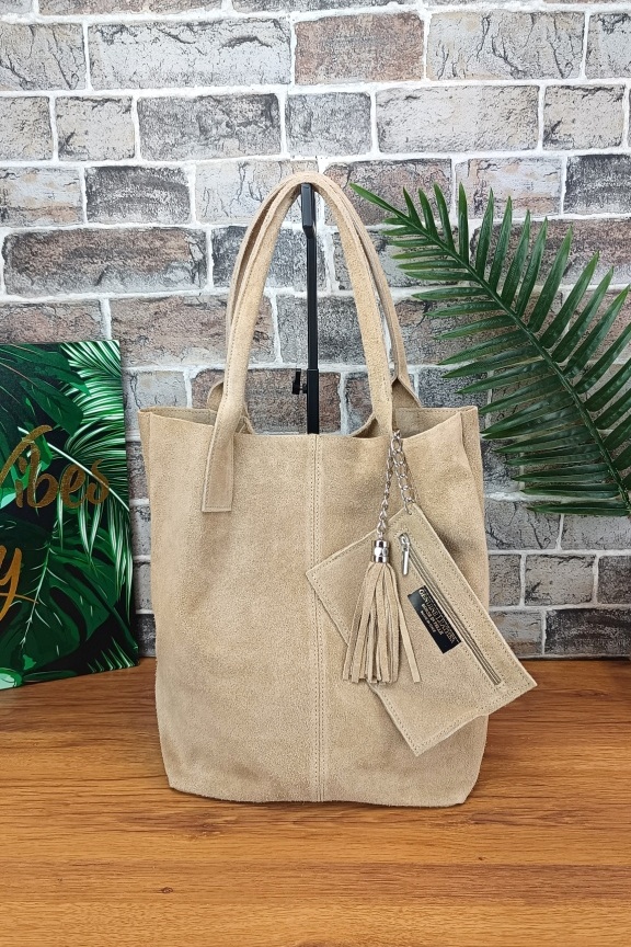 δερμάτινη-τσάντα-καστόρι-hobo-μπεζ-ανοιχτό