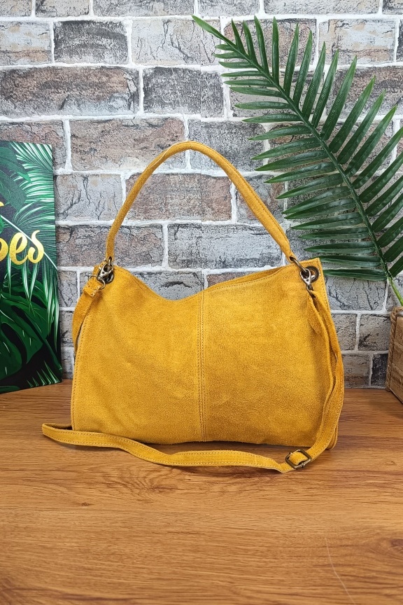 δερμάτινη-τσάντα-ώμου-καστόρι-μουσταρδί