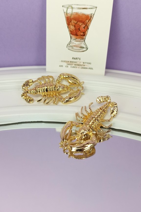 σκουλαρίκια-αστακοί-χρυσά