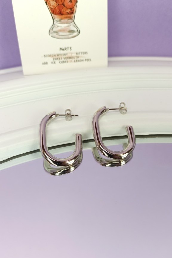 κρίκοι-οβάλ-ατσάλι-ασημί