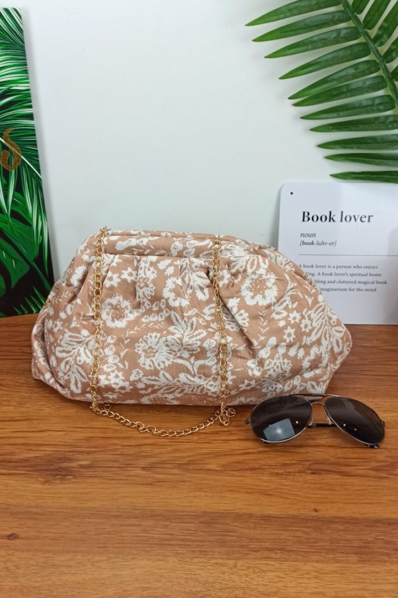 υφασμάτινη-τσάντα-clutch-λουλούδια-σομόν